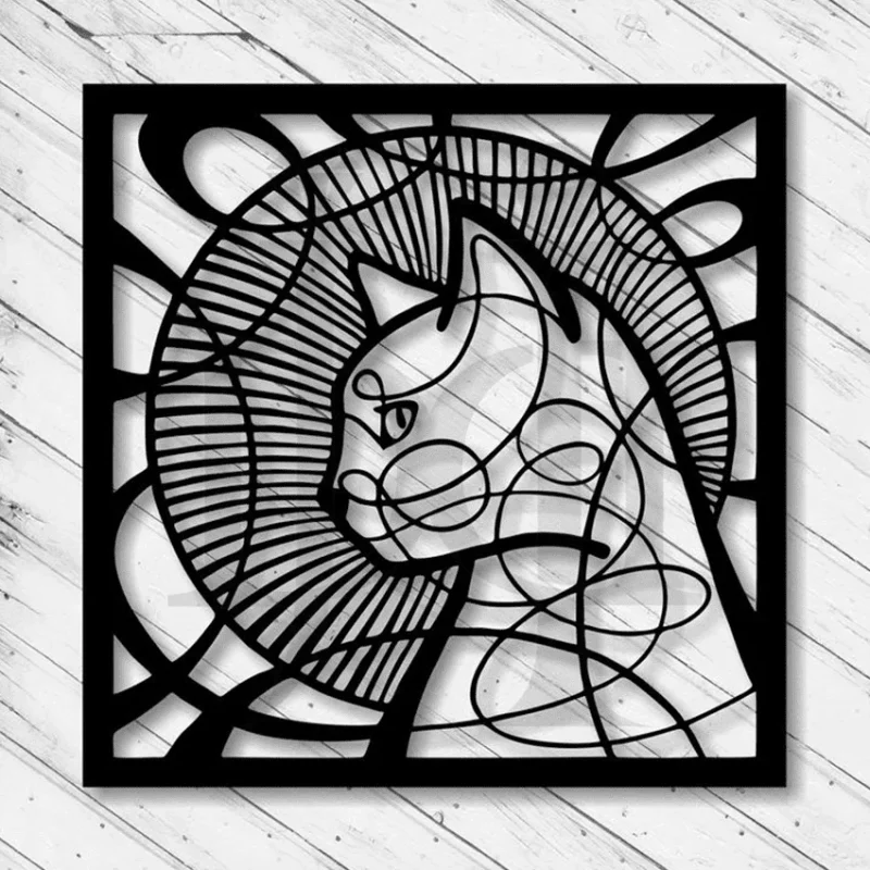 113MDC00343-Cat-Wall-Art-Decor-Laser