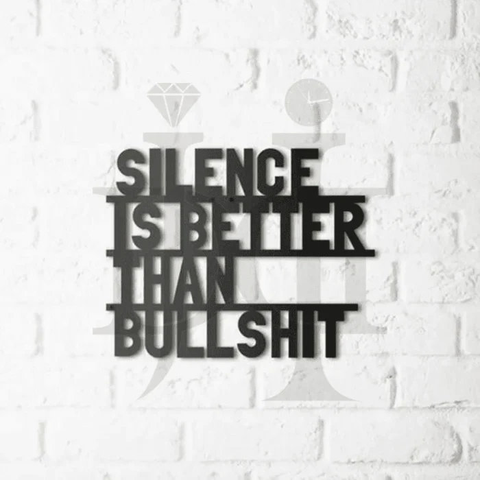 135MDC00365-silence-is-better-text-wall-art