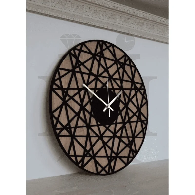 159MDC00389-Felt-Wall-Clock-Polygonal