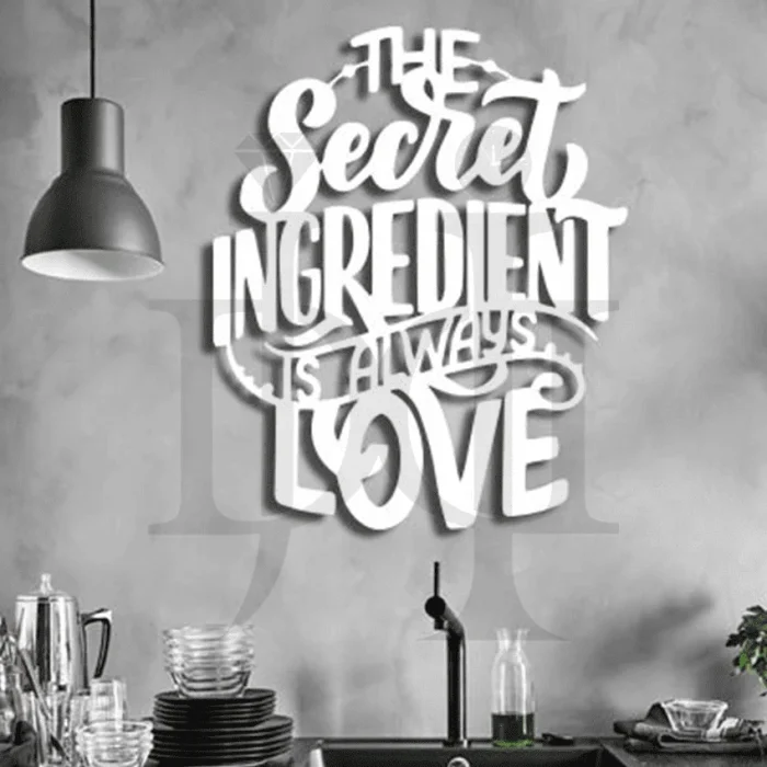 163MDC00393-The-Secret-ingredient-is-always-Love-Metal-Wall-Art