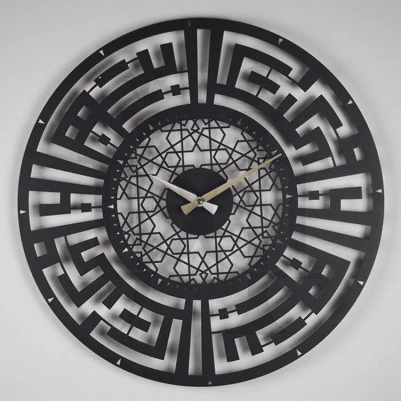 213MDC00443-Large-Metal-Islamic-Wall-Clock