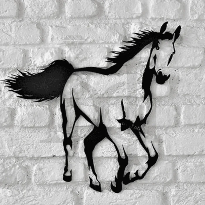 287MDC00517-Union-Rustic-Running-Horse-Black-wall-art