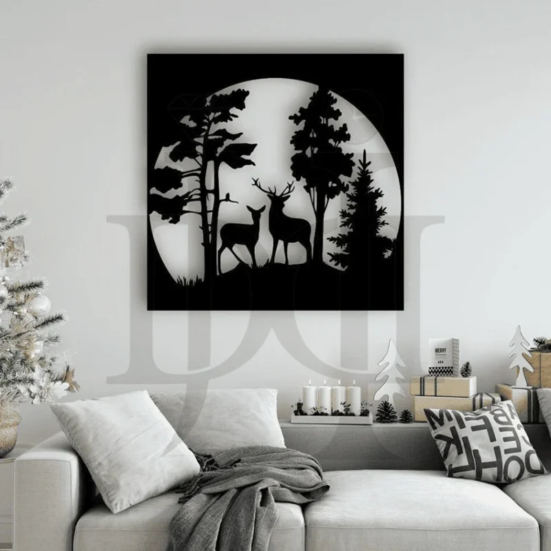 291MDC00521-Two-Deer-Design-wall-art