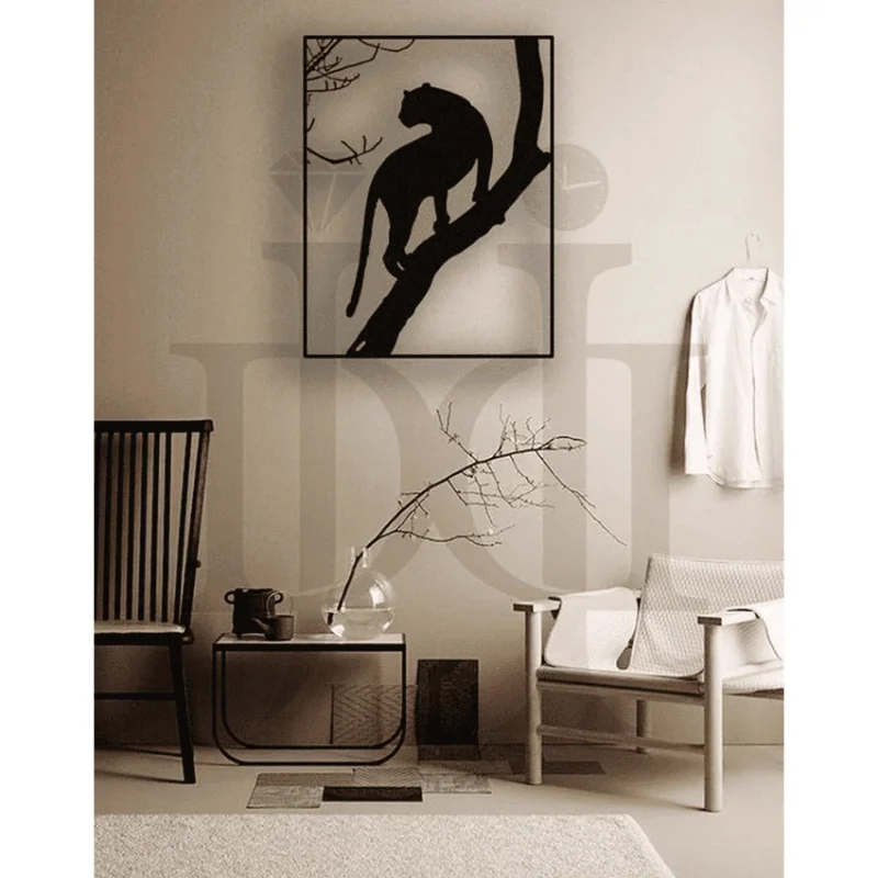 346MDC00576-Snow-Leopard-on-Branch-Decor-Wall-Art