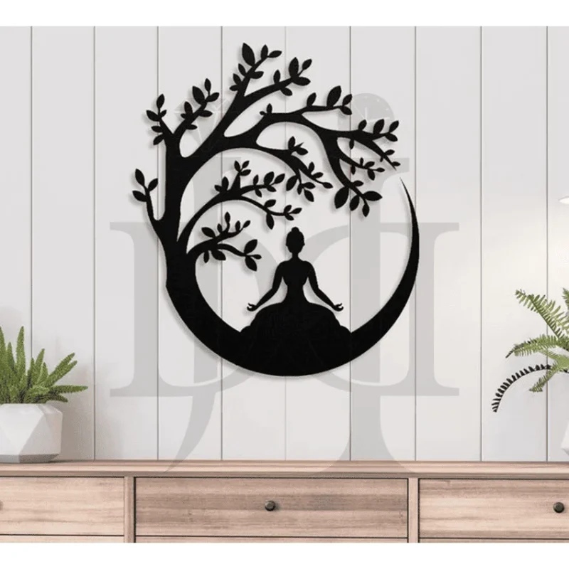 79MDC00309-Yoga-Tree-of-Life-Metal-Wall-Art