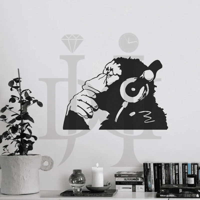 87MDC00317-Bansky-Dj-Monkey-Headphones-Music