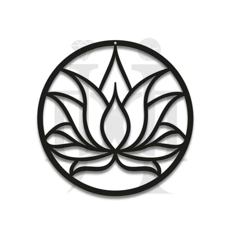 99MDC00329-Black-Color-Lotus-Figure-Hoop-Home-Decoration