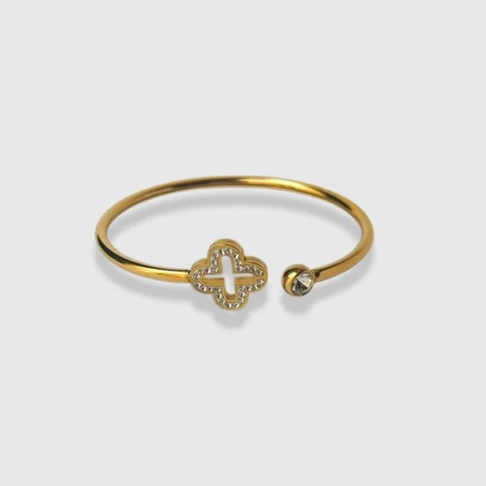 Luxe Clover Chunky Bangle