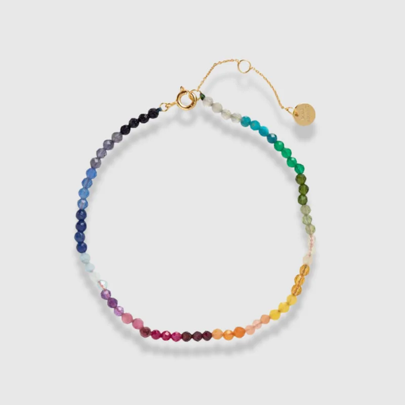 Rainbow Crystal Gem Anklet