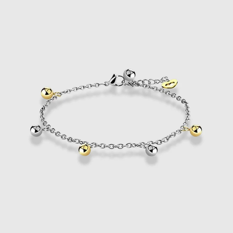 Stainless Steel Beaded Anklet