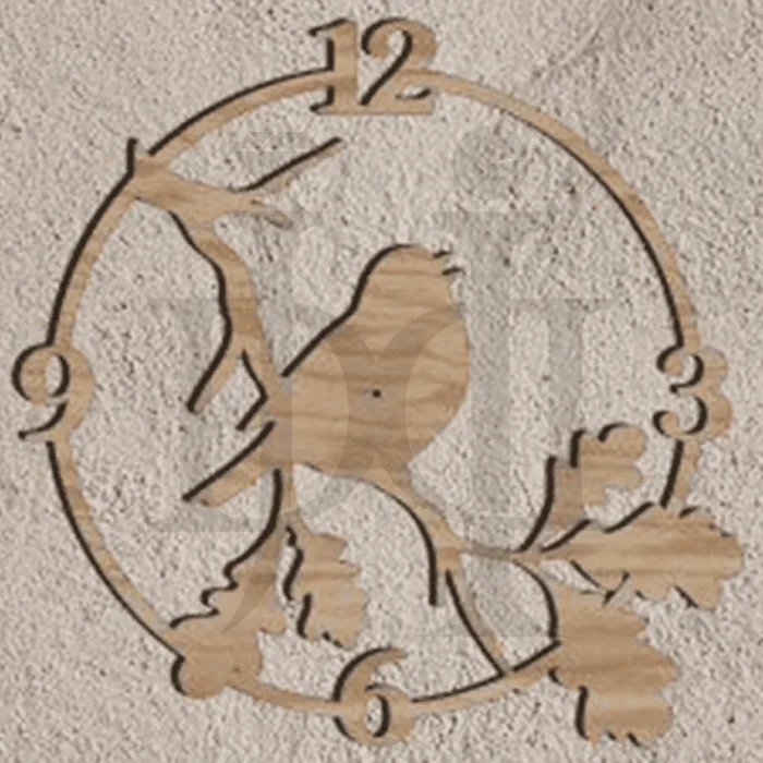 215MDC00445-Laser-Cut-Bird-Wall-Clock