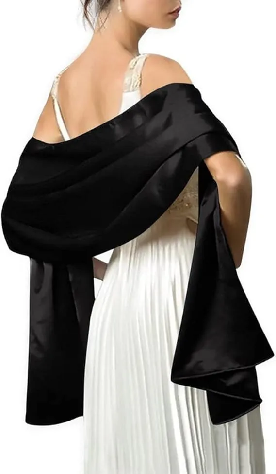 Satin Silk Scarf Shawl